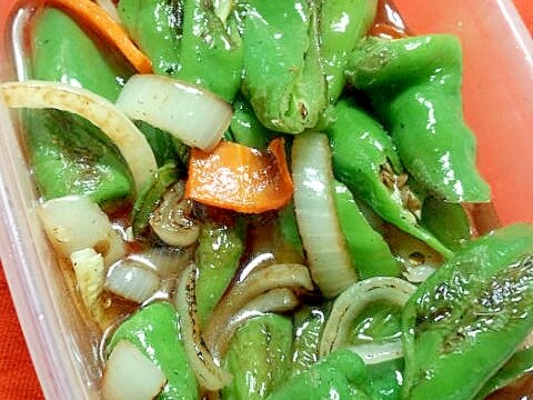 お疲れ気味の時にも☆シシトウと野菜のすし酢漬け